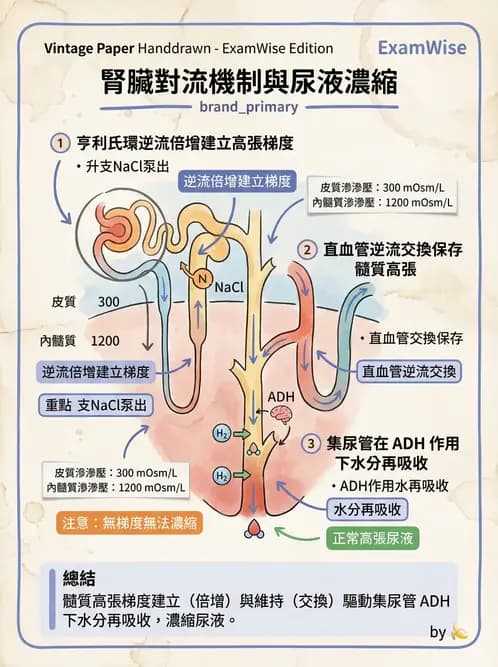 營養 - 腎臟與泌尿生理學 - AI 圖文解析預覽