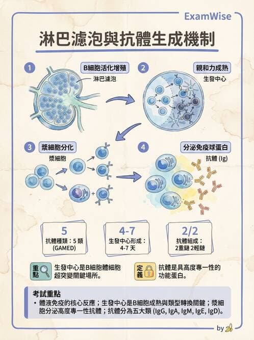 護理師 - 免疫系統組成、抗原-抗體、補體、先天性免疫 - AI 圖文解析預覽