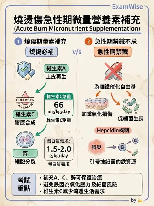 營養 - 燒燙傷與外傷重症營養 - AI 圖文解析預覽