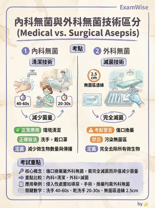 護理師 - 無菌消毒與感染控制 - AI 圖文解析預覽