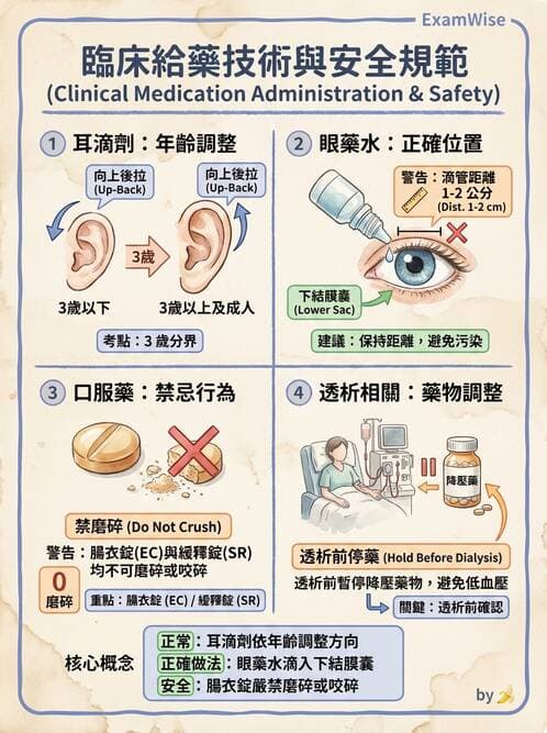 護理師 - 給藥原則與口服給藥 - AI 圖文解析預覽