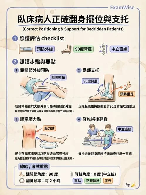 護理師 - 體位擺位與安全照護 - AI 圖文解析預覽