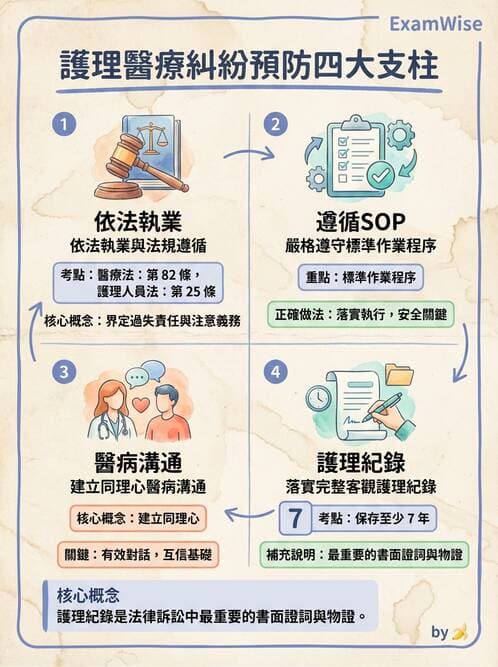 護理師 - 護理法規與倫理困境 - AI 圖文解析預覽