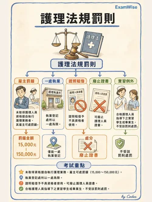 麻醉專護 - 護理及專科護理相關法規 - AI 圖文解析預覽