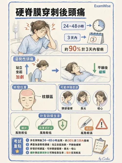 含PDPH - 脊髓與硬脊膜外麻醉 - AI 圖文解析預覽