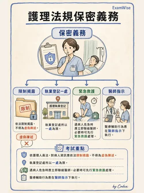 麻醉專護 - 護理及專科護理相關法規 - AI 圖文解析預覽