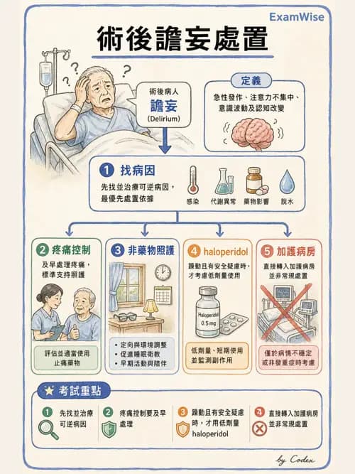 麻醉專護 - 術後譫妄與認知功能障礙 - AI 圖文解析預覽