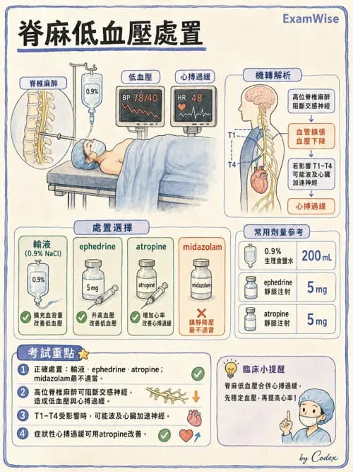 含PDPH - 脊髓與硬脊膜外麻醉 - AI 圖文解析預覽