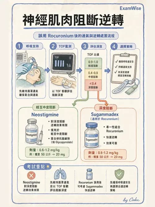 麻醉專護 - 肌肉鬆弛劑與拮抗劑 - AI 圖文解析預覽