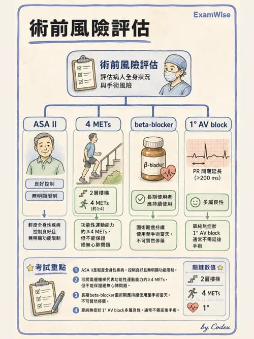 麻醉專護 - 一般術前評估、ASA分級與用藥管理 - AI 圖文解析預覽