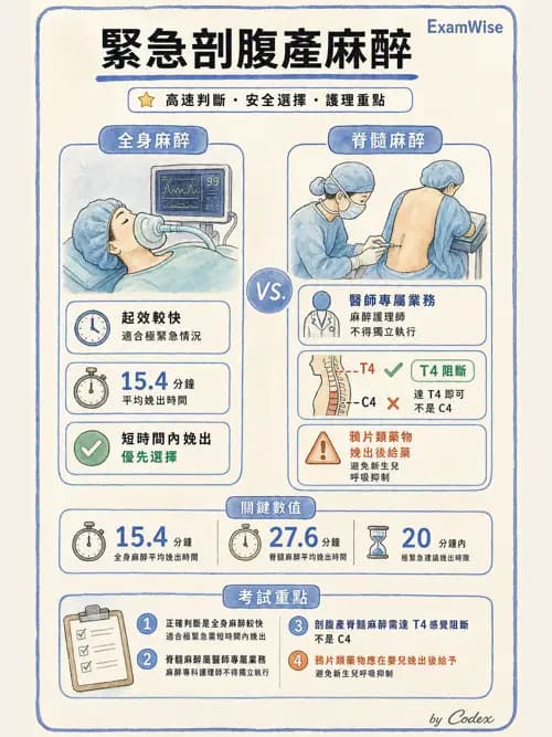麻醉專護 - 產科麻醉 - AI 圖文解析預覽