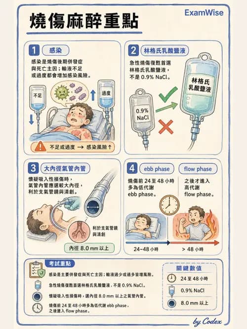 麻醉專護 - 創傷、燒傷與重症麻醉 - AI 圖文解析預覽