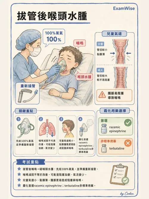 麻醉專護 - 喉痙攣與呼吸道相關併發症 - AI 圖文解析預覽
