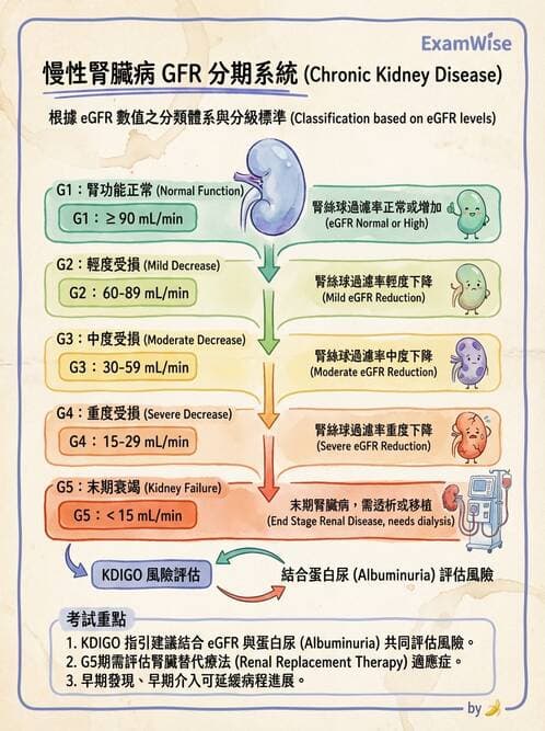 護理師 - 腎炎、腎衰竭與慢性腎臟病 - AI 圖文解析預覽