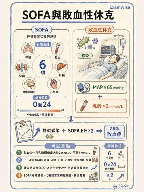 呼吸治療師 - 休克、敗血症與多器官衰竭 - AI 圖文解析預覽