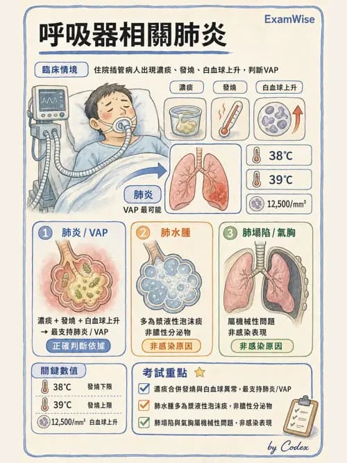 呼吸治療師 - 呼吸器併發症與感染 - AI 圖文解析預覽