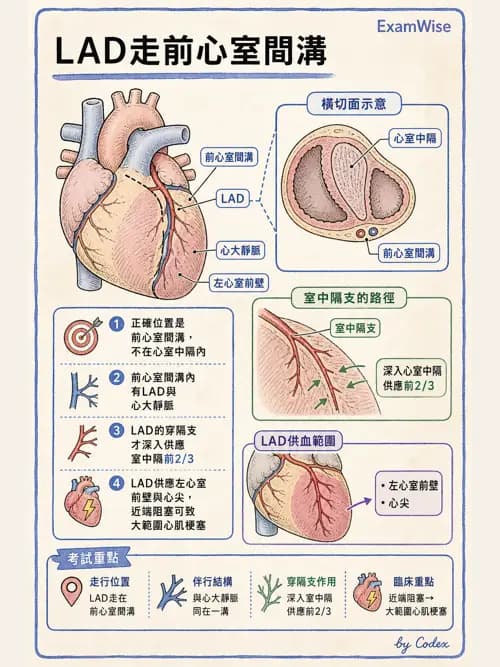 呼吸治療師 - 心臟與循環解剖 - AI 圖文解析預覽