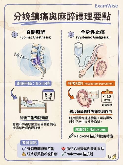 護理師 - 生產疼痛與麻醉技術 - AI 圖文解析預覽