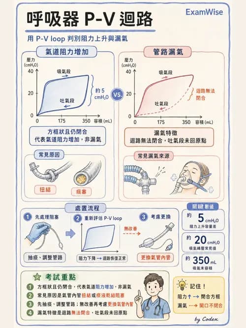 呼吸治療師 - 呼吸器圖形判讀與故障排除 - AI 圖文解析預覽