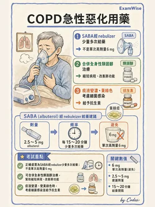 呼吸治療師 - 心臟疾病與COPD重症 - AI 圖文解析預覽