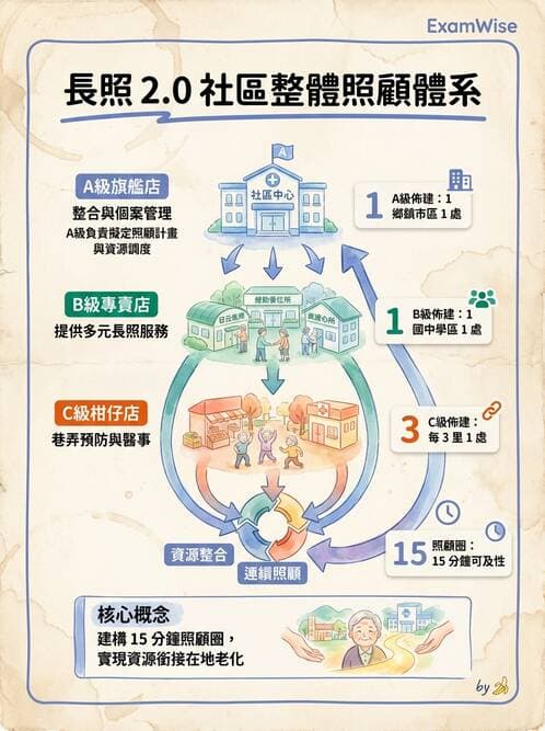 護理師 - 長照政策與服務體系 - AI 圖文解析預覽