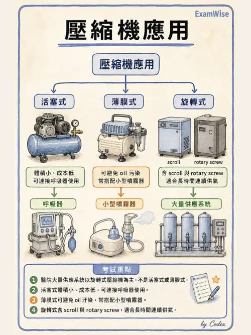 呼吸治療師 - 醫療氣體製造與儲存 - AI 圖文解析預覽
