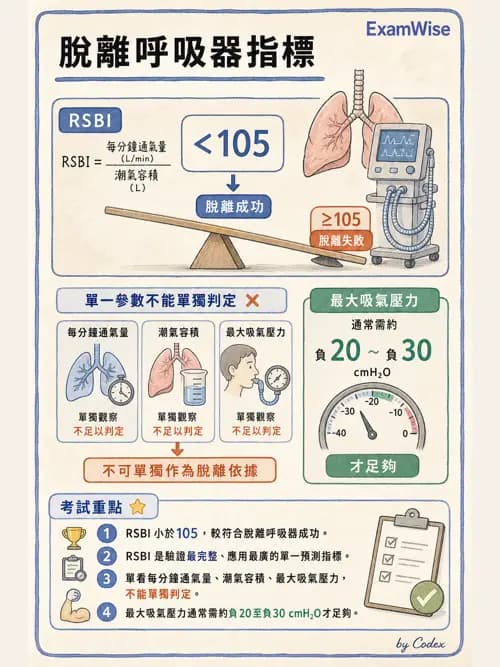 呼吸治療師 - 臨床設定、參數調整與脫離 - AI 圖文解析預覽