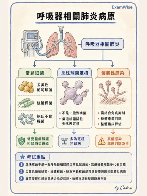 呼吸治療師 - 呼吸器併發症與感染 - AI 圖文解析預覽