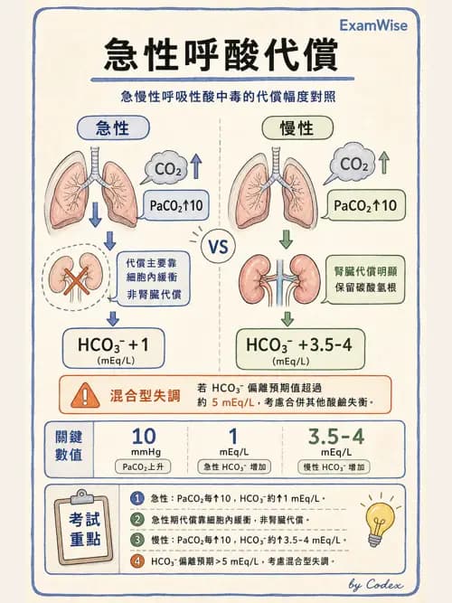 呼吸治療師 - 酸鹼平衡與腎臟生理 - AI 圖文解析預覽