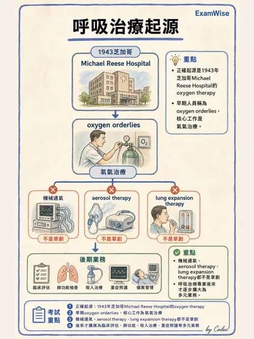 呼吸治療師 - 呼吸治療演進與角色 - AI 圖文解析預覽