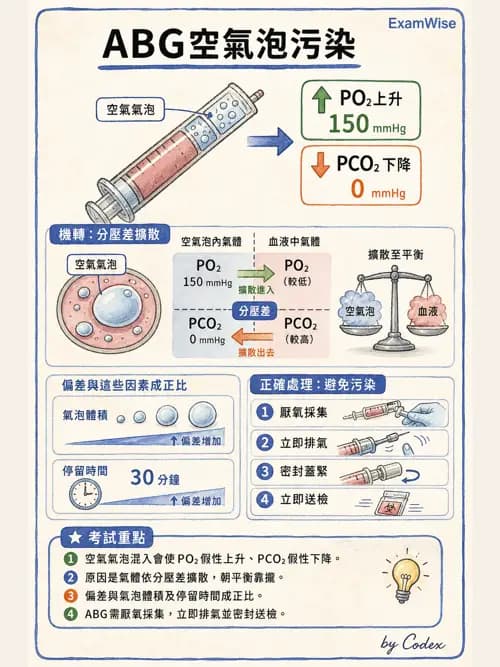 呼吸治療師 - 動脈血液氣體分析與氧合評估 - AI 圖文解析預覽