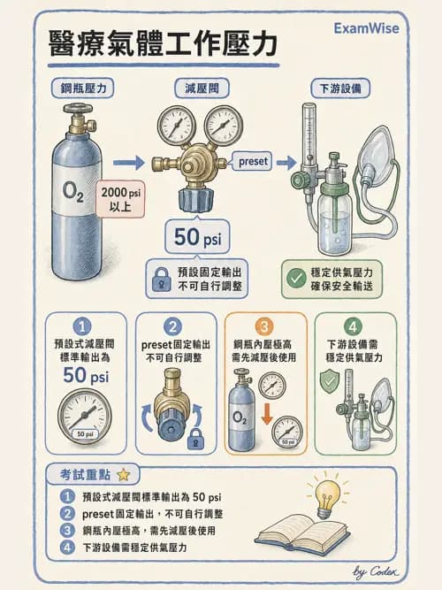 呼吸治療師 - 氣體輸送系統與氧氣治療 - AI 圖文解析預覽