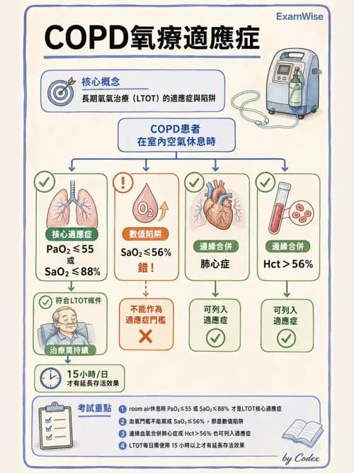 呼吸治療師 - 心臟疾病與COPD重症 - AI 圖文解析預覽
