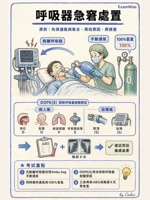 呼吸治療師 - 呼吸器併發症與感染 - AI 圖文解析預覽