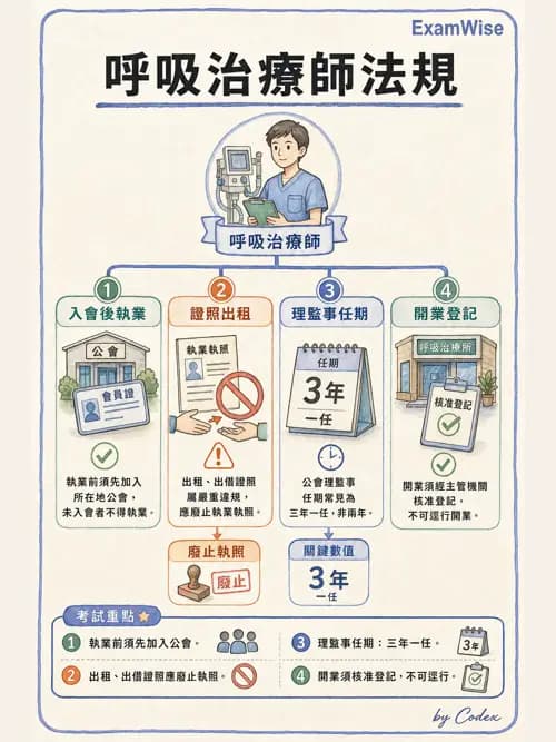 呼吸治療師 - 倫理、法規與安寧照護 - AI 圖文解析預覽