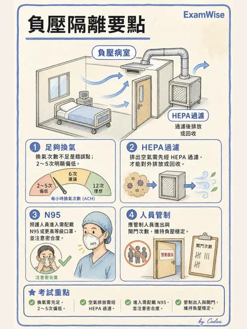 呼吸治療師 - 感染管制與職業安全 - AI 圖文解析預覽