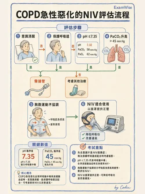 呼吸治療師 - 心臟疾病與COPD重症 - AI 圖文解析預覽