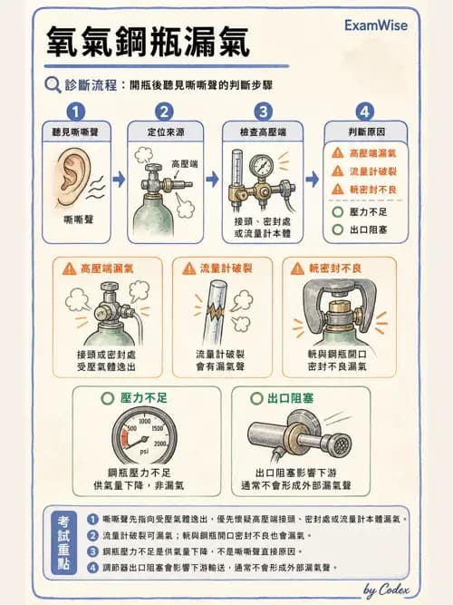 呼吸治療師 - 氣體輸送系統與氧氣治療 - AI 圖文解析預覽