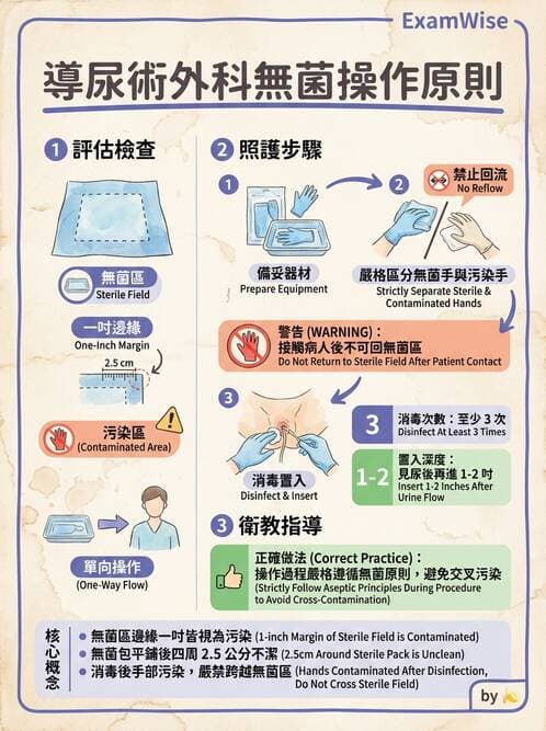 護理師 - 無菌消毒與感染控制 - AI 圖文解析預覽