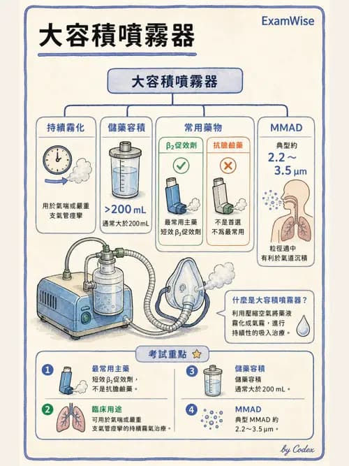 呼吸治療師 - 吸入性藥物噴霧設備 - AI 圖文解析預覽