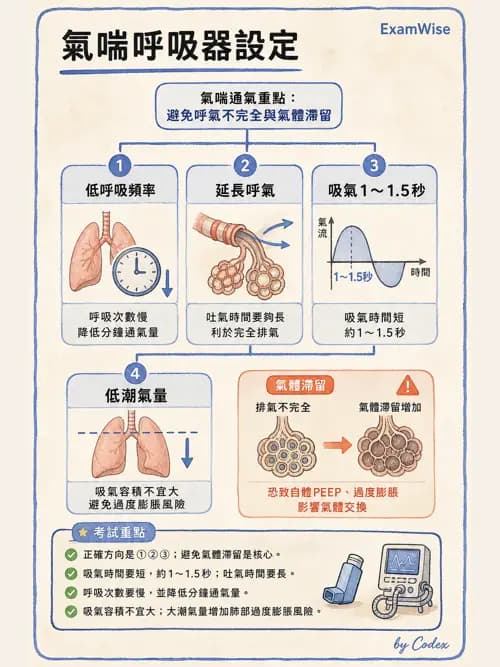 呼吸治療師 - 臨床設定、參數調整與脫離 - AI 圖文解析預覽