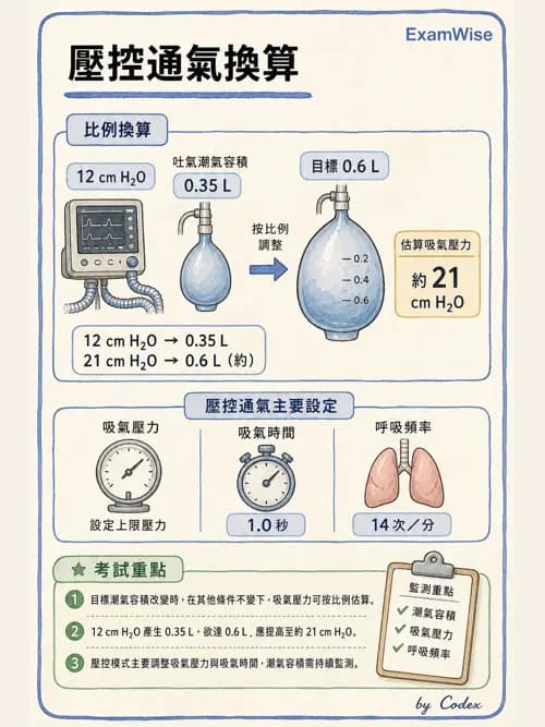 呼吸治療師 - 臨床設定、參數調整與脫離 - AI 圖文解析預覽