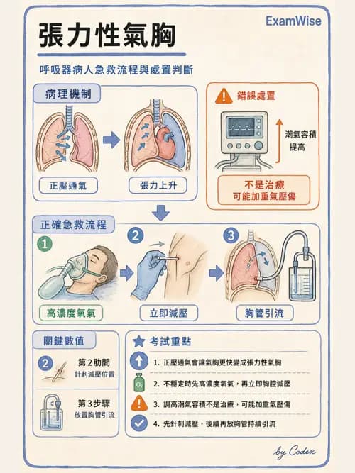 呼吸治療師 - 正壓通氣生理影響與合併症 - AI 圖文解析預覽