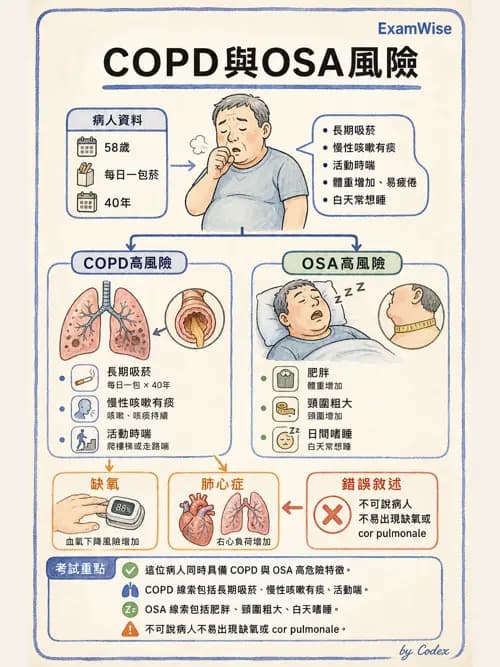 呼吸治療師 - 心臟疾病與COPD重症 - AI 圖文解析預覽