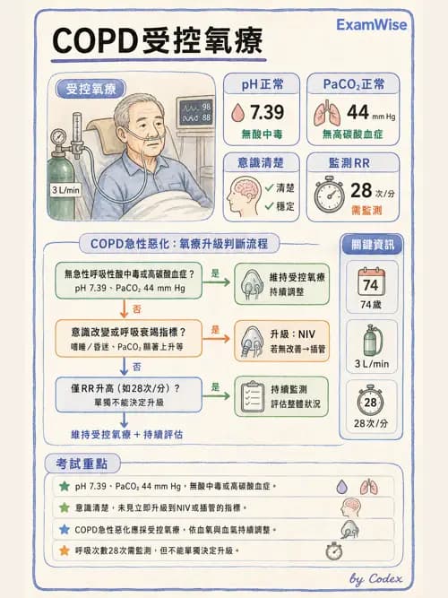 呼吸治療師 - 心臟疾病與COPD重症 - AI 圖文解析預覽