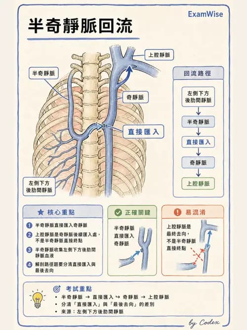 呼吸治療師 - 心臟與循環解剖 - AI 圖文解析預覽