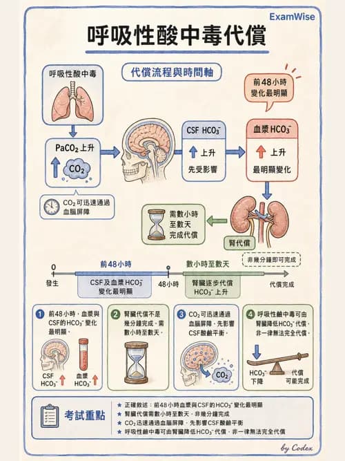 呼吸治療師 - 酸鹼平衡與腎臟生理 - AI 圖文解析預覽