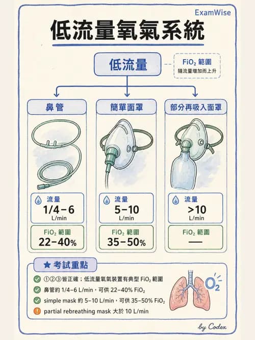 呼吸治療師 - 氣體輸送系統與氧氣治療 - AI 圖文解析預覽