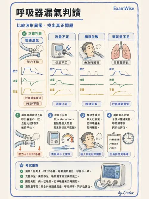 呼吸治療師 - 呼吸器圖形判讀與故障排除 - AI 圖文解析預覽