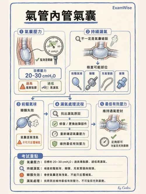 呼吸治療師 - 呼吸器併發症與感染 - AI 圖文解析預覽